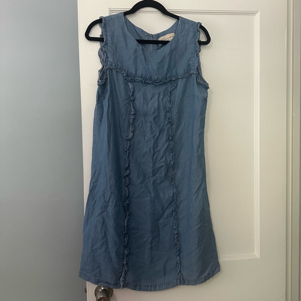 Philosophy denim ruffle dress